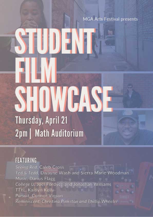 Student Film Showcase flyer.